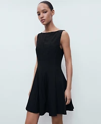 Mango Women's Pleated Short Dress