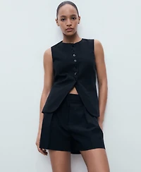 Mango Women's Pleated Tailored Shorts