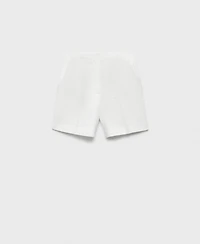 Mango Women's Straight-Fit Linen Shorts