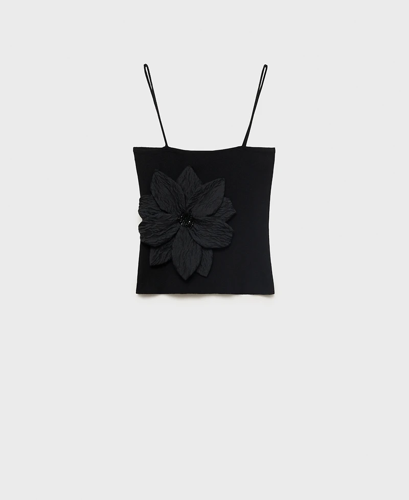 Mango Women's Maxi Flower Detail Bandeau Top