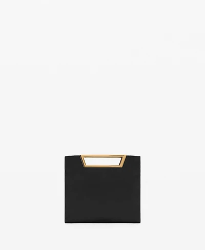 Mango Women's Metal Handle Handbag