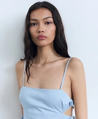 Mango Women's Bows Detail Short Cut-Out Dress