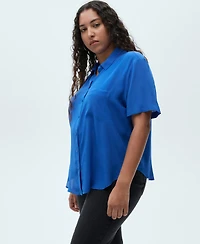 Mango Women's Short Sleeve Shirt