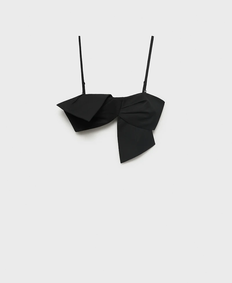 Mango Women's Bow-Design Crop Top