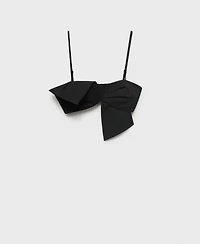 Mango Women's Bow-Design Crop Top