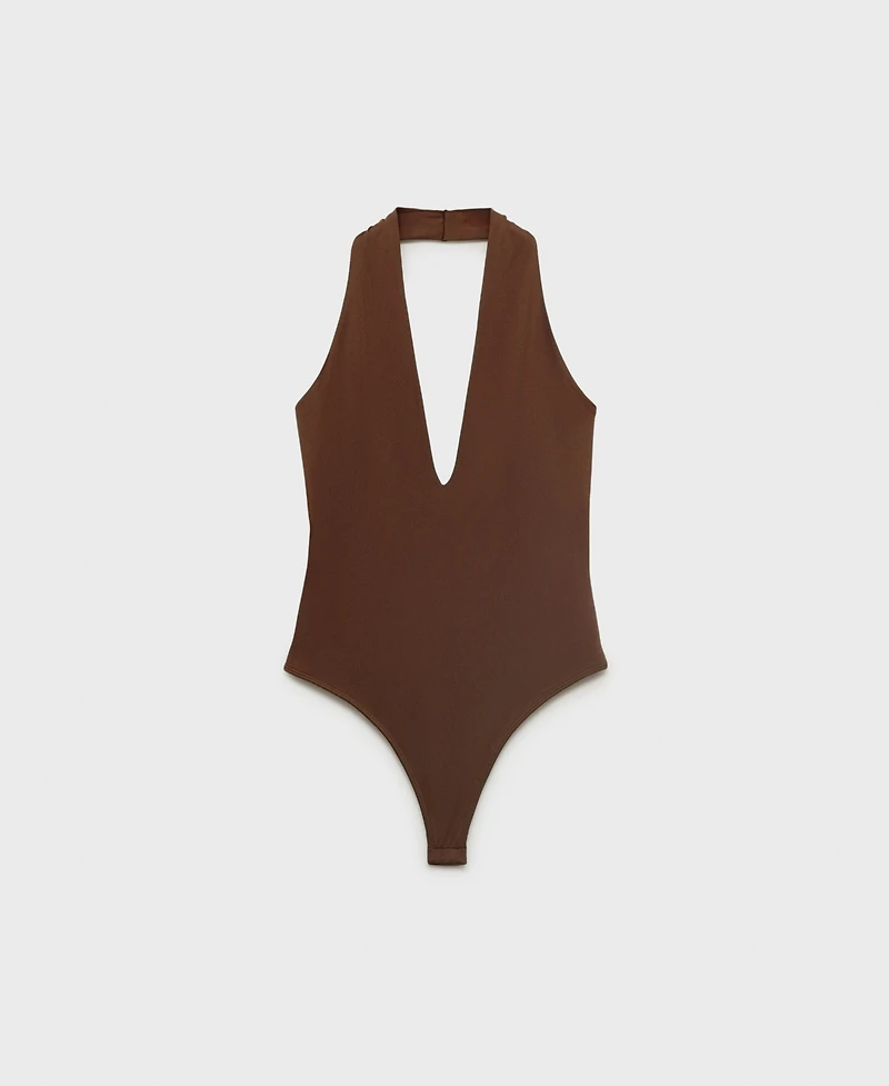 Mango Women's V-Neck Bodysuit
