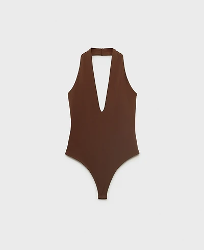 Mango Women's V-Neck Bodysuit