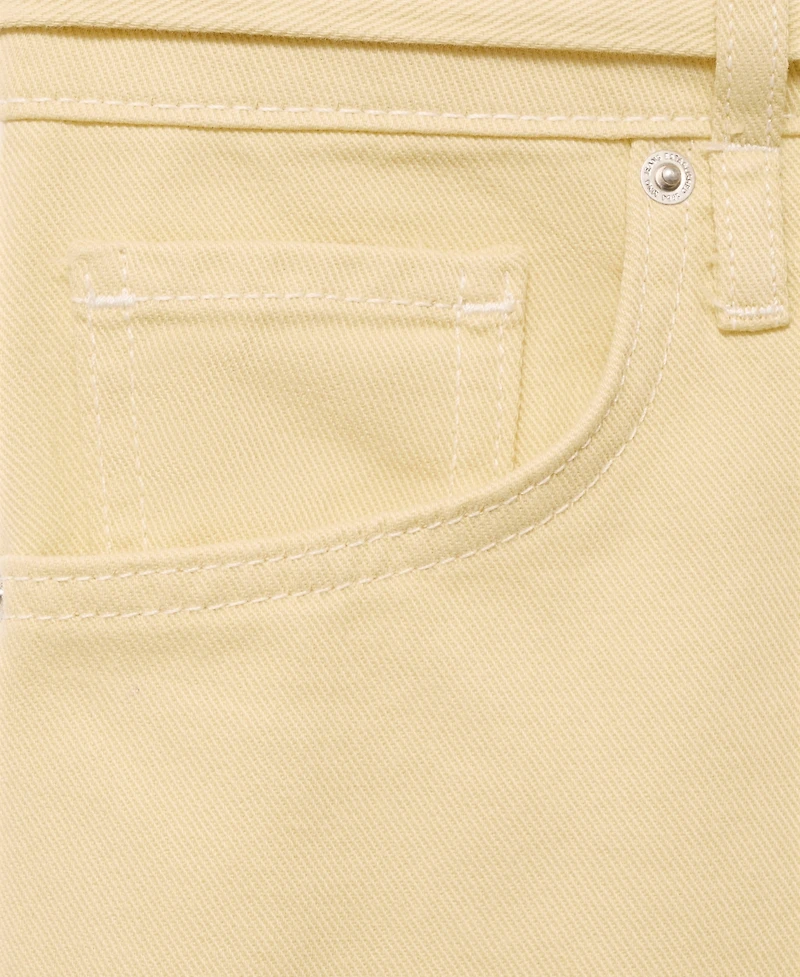 Mango Women's Low-Rise Wide Leg Jeans