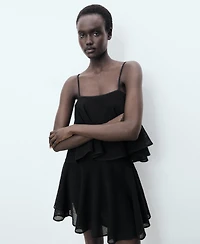 Mango Women's Ruffle Knit Dress