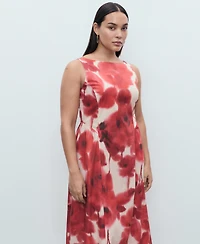 Mango Women's Floral-Print Flared Dress