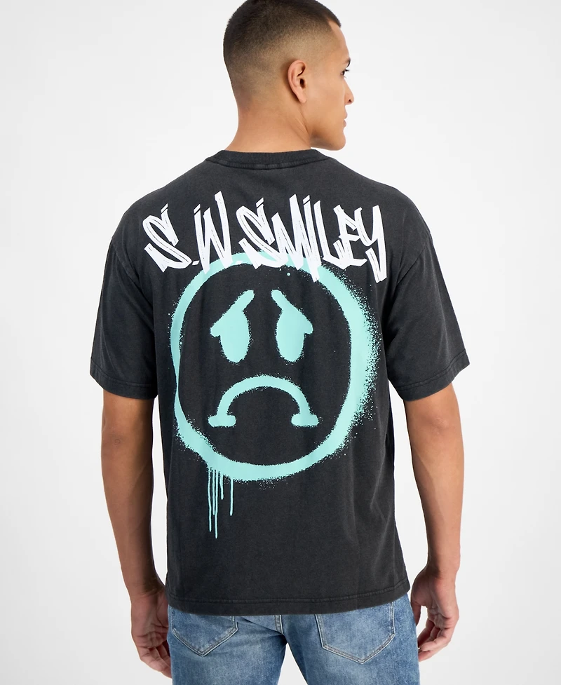 SmileyWorld Men's Happy Sad Graphic T-Shirt