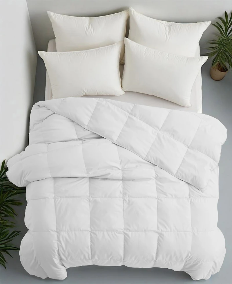 Unikome Lightweight White Goose Down Feather Fiber Comforter, California King