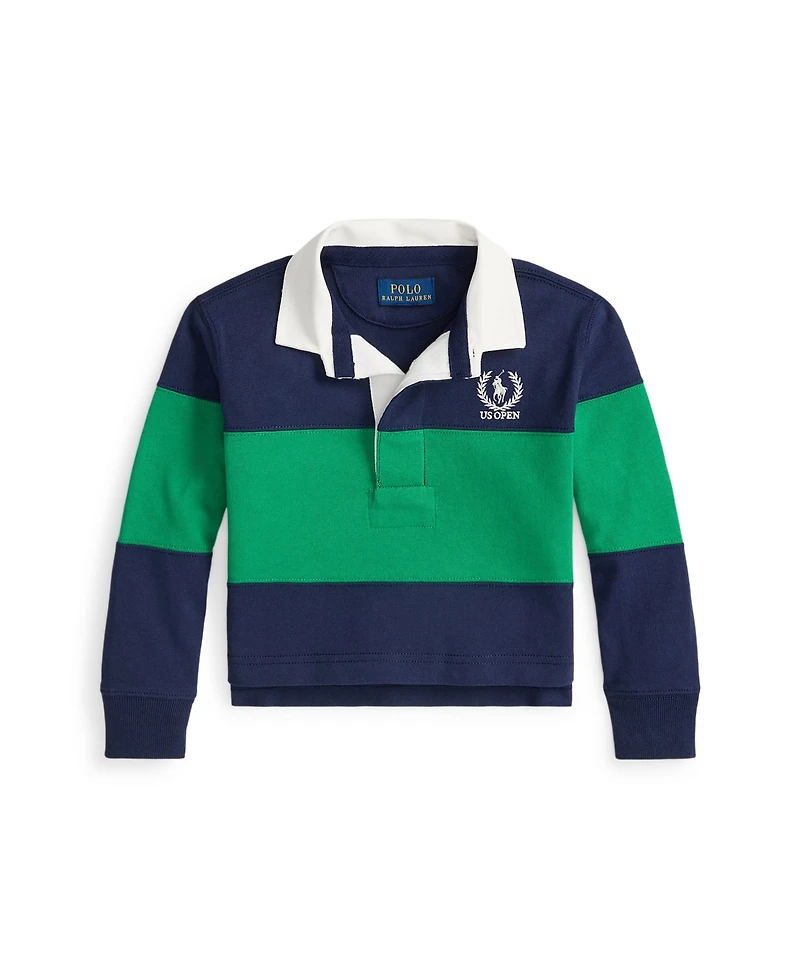 Polo Ralph Lauren Toddler and Little Girls Us Open Cotton Boxy Rugby Shirt