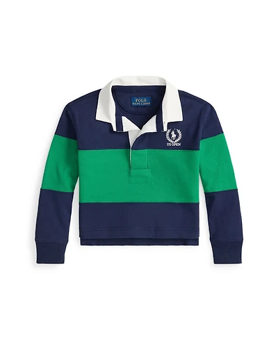 Polo Ralph Lauren Toddler and Little Girls Us Open Cotton Boxy Rugby Shirt