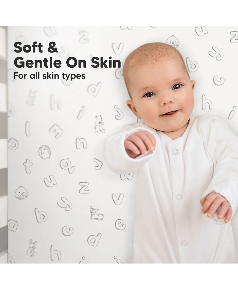 KeaBabies 2pk Soothe Fitted Crib Sheets Neutral, Baby Sheets