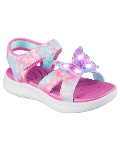 Skechers Little Girls Jumpsters Sandal - Butterfly Brights Light-Up Sandals from Finish Line