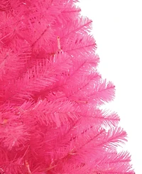 Puleo 7.5 ft. Pre-Lit Mixed Hardneedle Artificial Christmas Tree