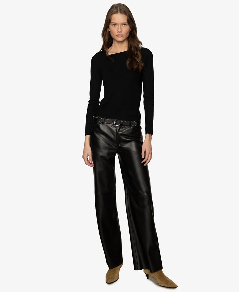 Sanctuary Women's Long Sleeve Shoulder Twist Top