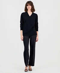 Anne Klein Women's Diamond Knit V-Neck Sweater