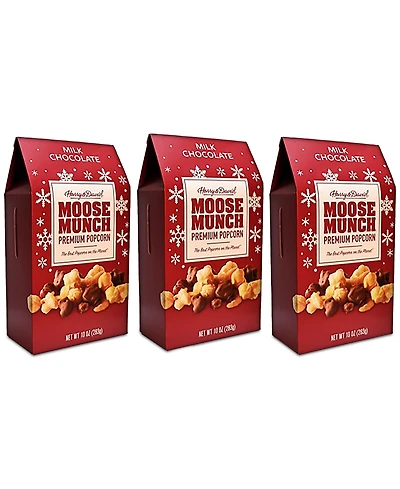 Harry & David Milk Chocolate Moose Munch Gable Boxes, 3 Pack