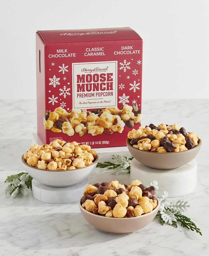 Harry & David Milk Chocolate, Dark Chocolate and Caramel Moose Munch Party Box, 30-Oz.