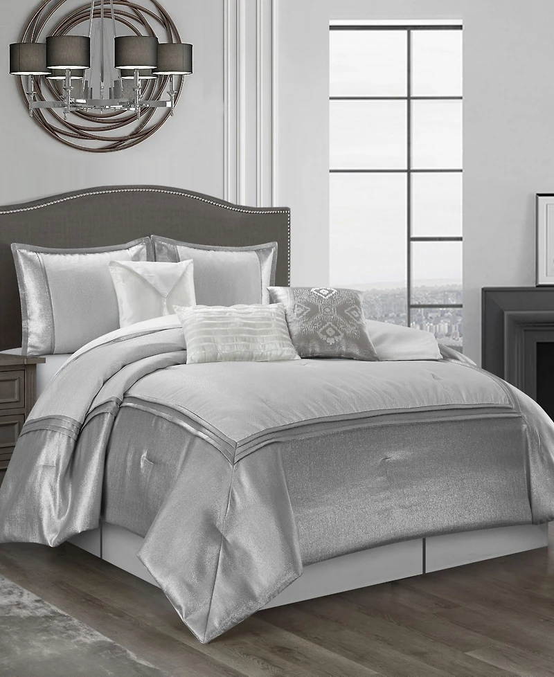Stratford Park Lucille Solid Color 7-Pc. Comforter Set, California King