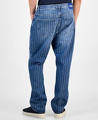 Hugo By Boss Men's Nate Faded Stripe Cotton Jeans