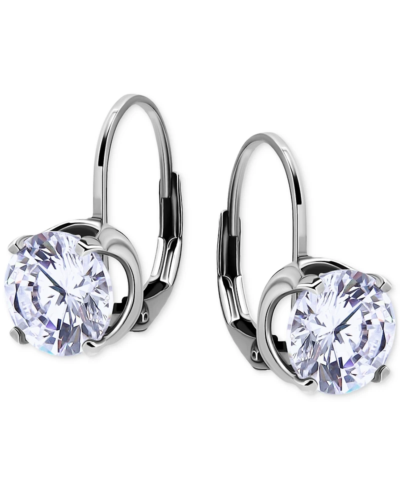 Giani Bernini Cubic Zirconia Leverback Drop Earrings in 18k Gold-Plated Sterling Silver, Macy's Exclusive