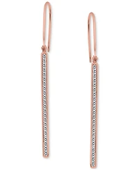 Giani Bernini Cubic Zirconia Linear Drop Earrings in 18k Rose Gold Over Sterling Silver, Macy's Exclusive