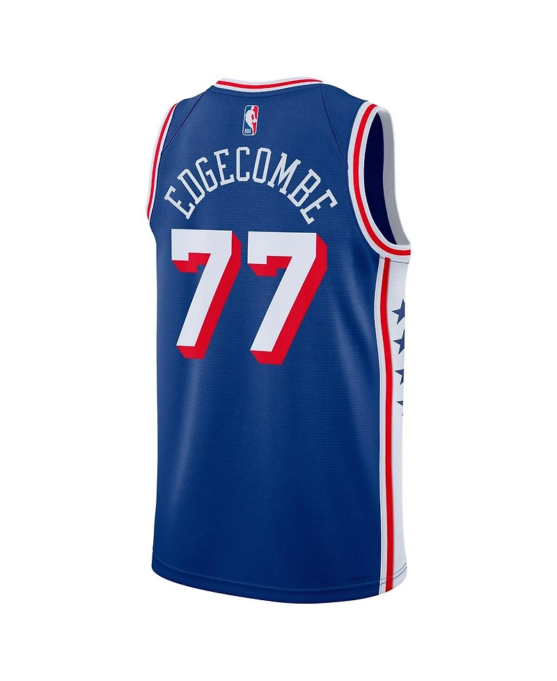 Nike Men's and Women's V. J. Edgecombe Royal Philadelphia 76ers 2025 Nba Draft First Round Pick Swingman Icon Edition Jersey