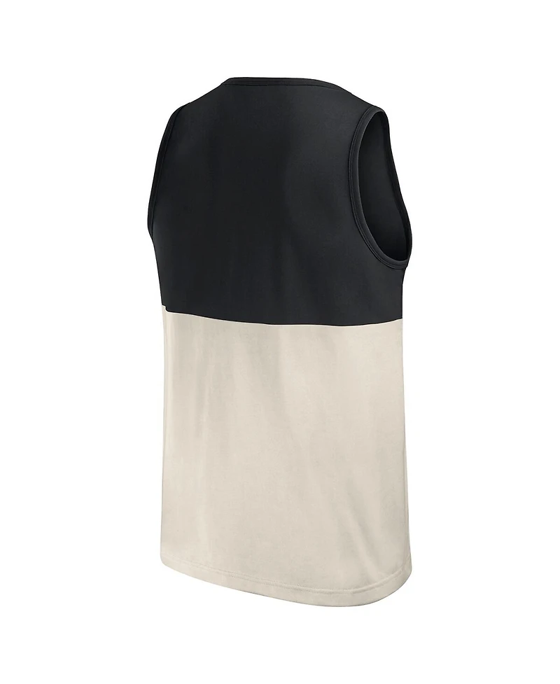 Darius Rucker Collection by Fanatics Men's Black/Cream San Francisco Giants Color Block Tank Top