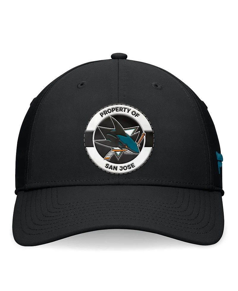 Fanatics Men's Black San Jose Sharks Authentic Pro Training Camp Flex Hat
