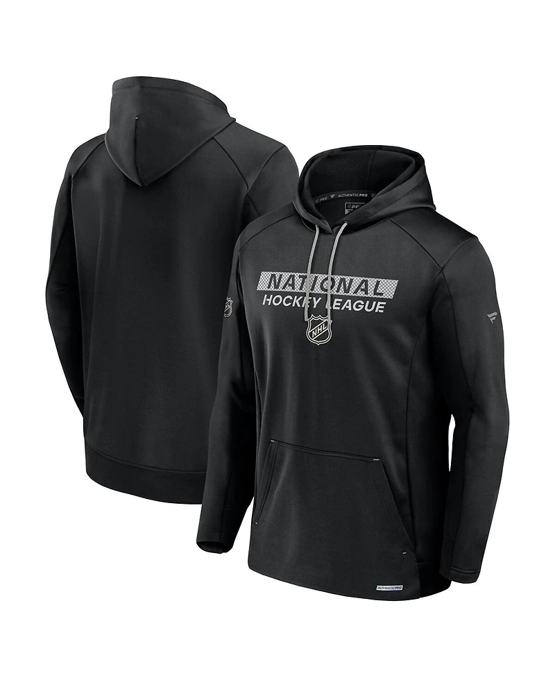 Fanatics Men's Black Nhl Pro Rink Fleece Pullover Hoodie