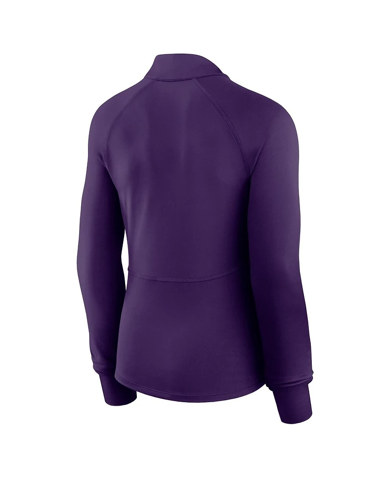 Fanatics Women's Purple Minnesota Vikings Elements Raglan Quarter-Zip Jacket