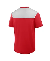 Fanatics Men's Red Philadelphia Phillies Walk Off V-Neck T-Shirt