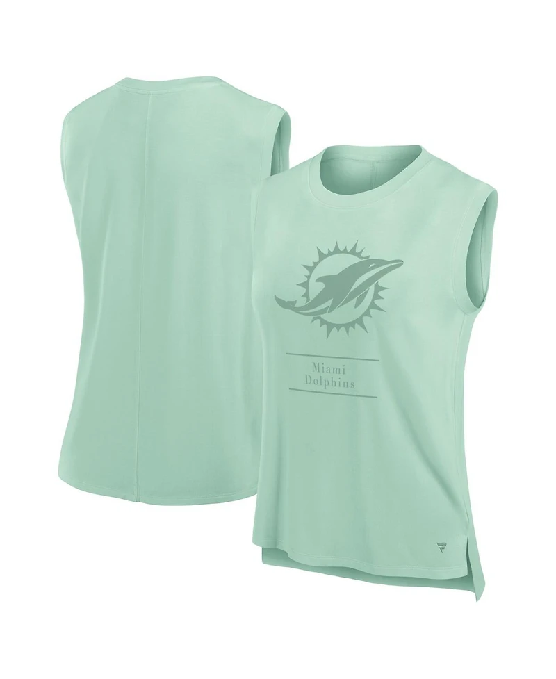 Fanatics Women's Mint Miami Dolphins Studio Embrace Tank Top