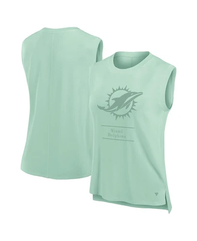 Fanatics Women's Mint Miami Dolphins Studio Embrace Tank Top