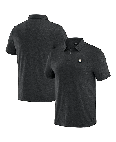 J. Palmer Men's Black Pittsburgh Steelers Four Down Polo Shirt