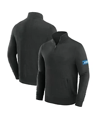 J. Palmer Men's Black Detroit Lions Franchise Quarter-Zip Sweater