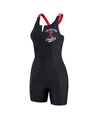 Wear by Erin Andrews Women's Black Philadelphia Phillies Bodycon Quarter-Zip Romper