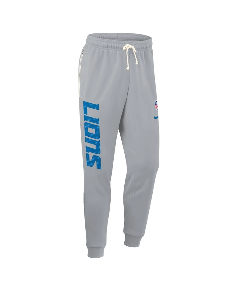 Nike Men's Gray Detroit Lions Sideline Ground Game Performance Taper Pants