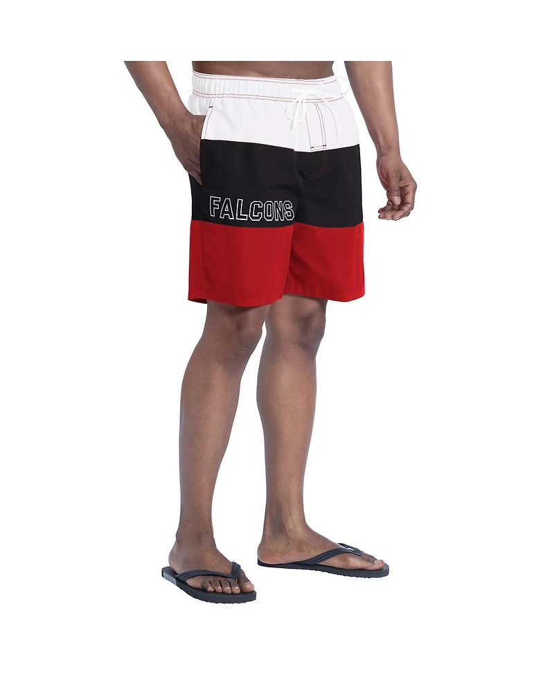 G-iii Sports by Carl Banks Men's Red/Black Atlanta Falcons Sunrise Volley Swim Shorts