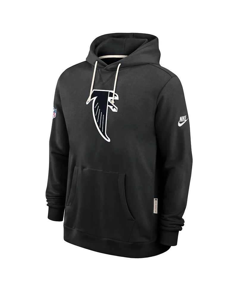 Nike Men's Black Atlanta Falcons Sideline Offensive Set Play Performance Pullover Hoodie