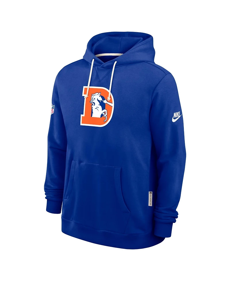 Nike Men's Royal Denver Broncos Sideline Offensive Set Play Performance Pullover Hoodie
