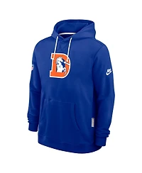 Nike Men's Royal Denver Broncos Sideline Offensive Set Play Performance Pullover Hoodie