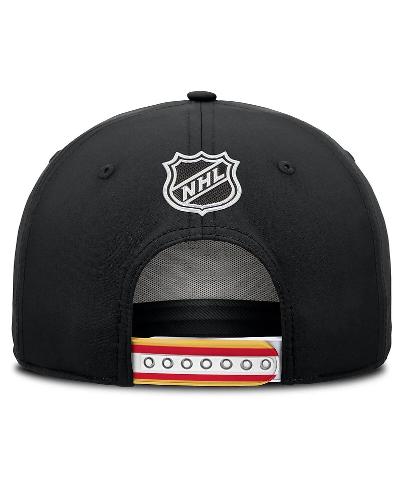 Fanatics Men's Black Calgary Flames 2025 Nhl Draft Authentic Pro On-Stage Podium A-Frame Adjustable Hat