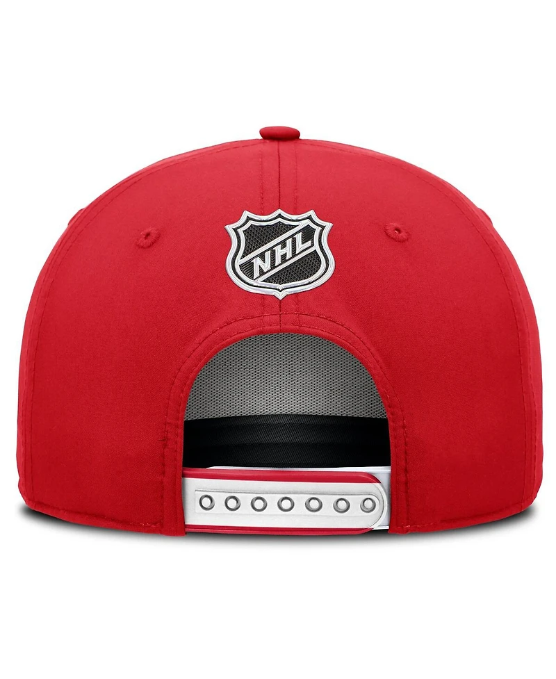 Fanatics Men's Red Detroit Red Wings 2025 Nhl Draft Authentic Pro On-Stage Podium A-Frame Adjustable Hat