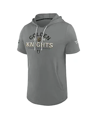 Fanatics Men's Gray Vegas Golden Knights 2025 Stanley Cup Playoffs Authentic Pro Road Performance Short Sleeve Pullover Hoodie