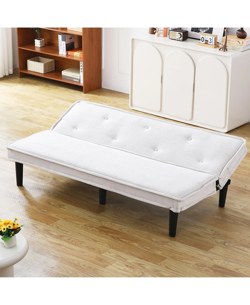Streamdale Furniture 66" Corduroy Sofa Bed - Flexible Living Room/Apartment/Bedroom