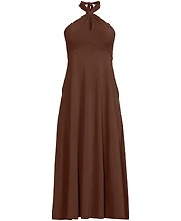 Lands' End Women's Cotton Modal Halter Midi Dress